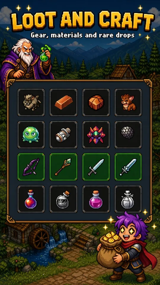 Storage full of loot, materials and weapons